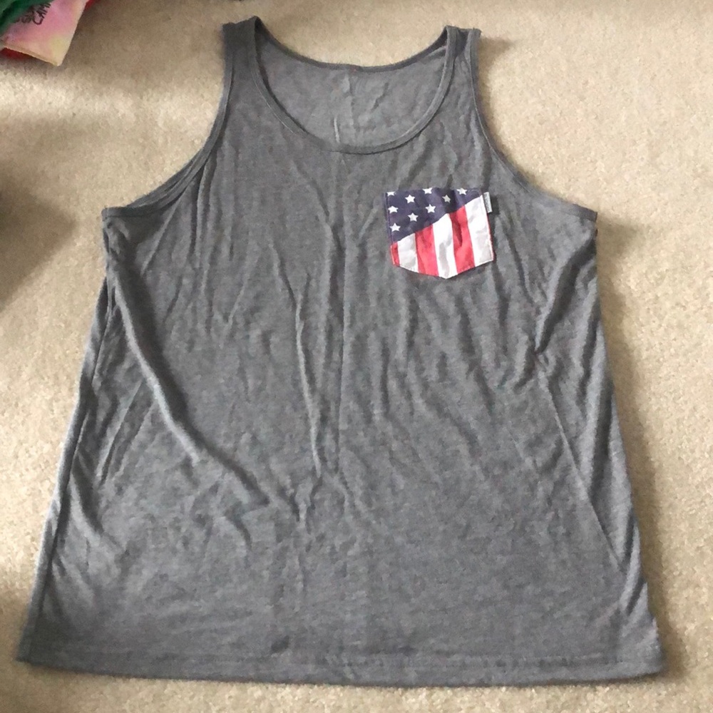Serengetee American flag tank top